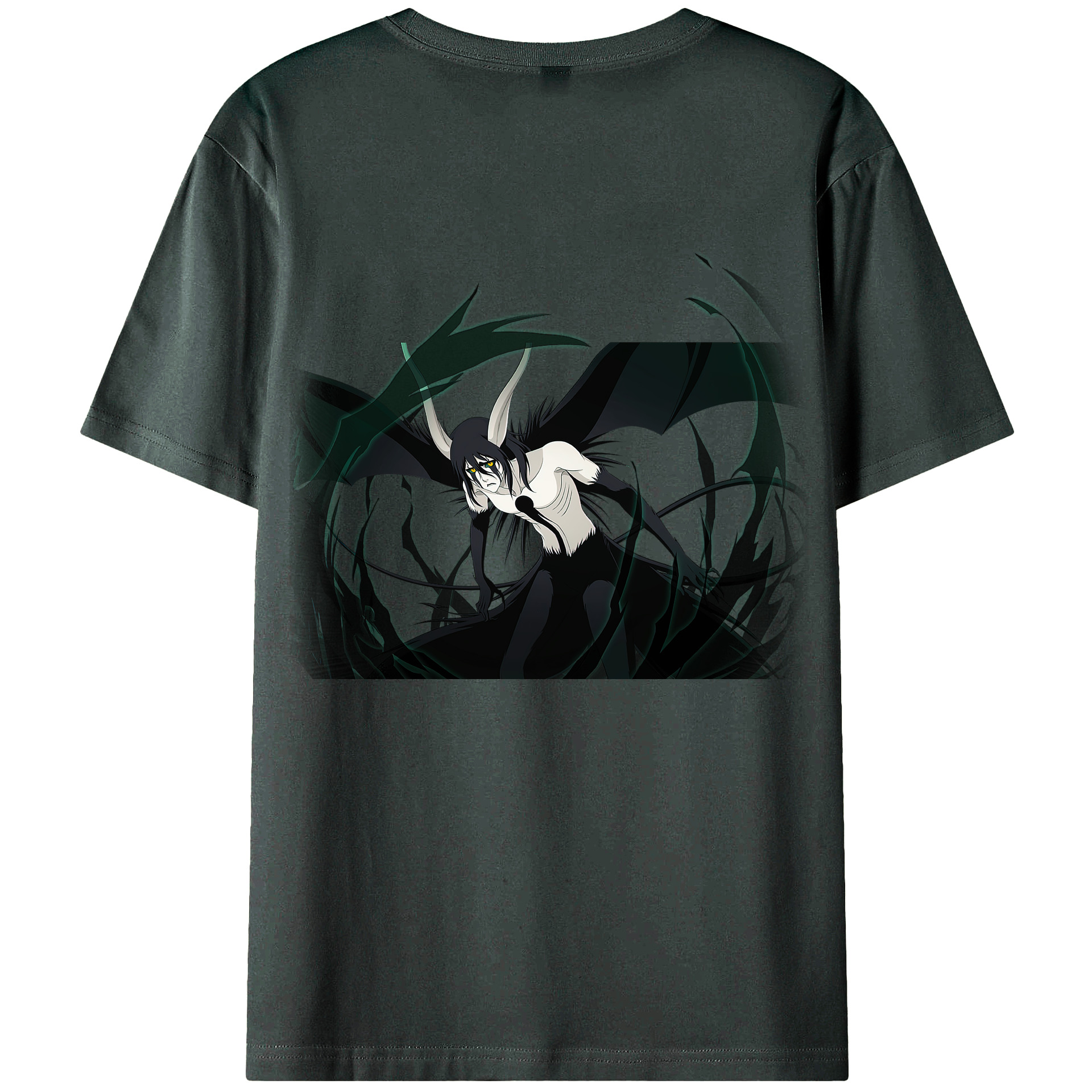 （画像用） ブリーチ ウルキオラ·シファー BLEACH Ulquiorra cifer 綿100％ メンズ半袖Tシャツ（バックプリント） 通気性